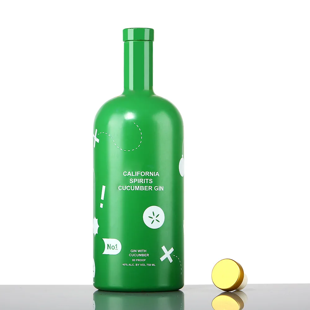 Wholesale spraying 75CL 70CL Glass Liquor Bottle Glass Brandy Gin Rum Spirits Tequila Vodka glass Bottle With Lid