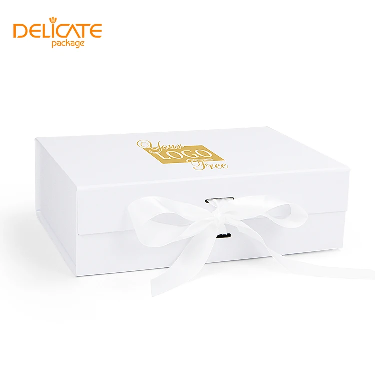 Cardboard Gift Box Luxury Box With Changeable Ribbon And Magnetic Closure Folding Big Gift Boxes Set