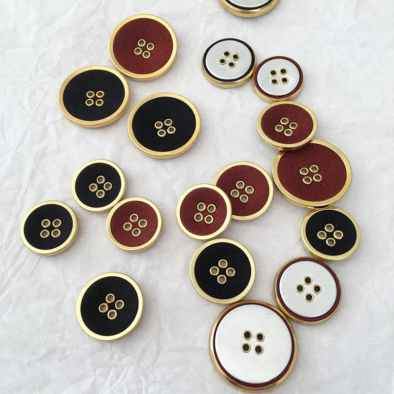 Fashion Garment Accessories Red Color Customized Fabric Covered Sewing Buttons for Clothes