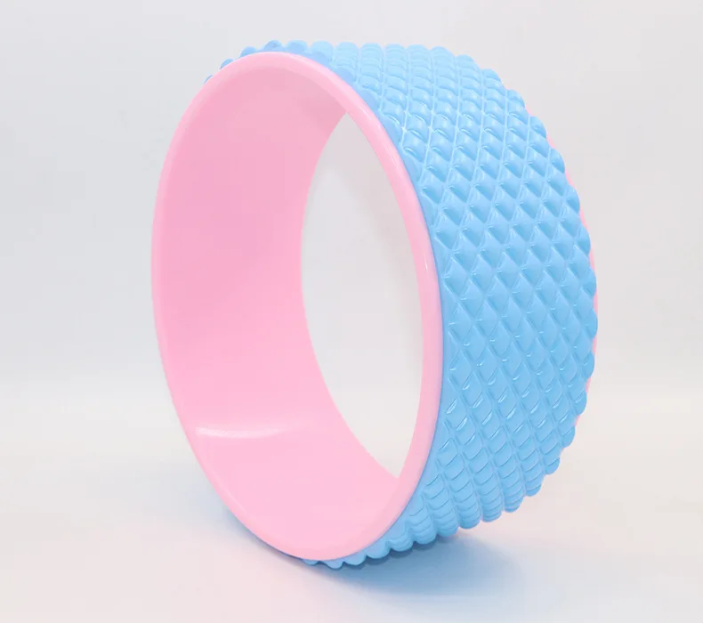 ZJFIT Fitness Yoga Back Roller 3D Leaf Design Anti-Slip Yoga Roller Pilates Rim Double Color Yoga Wheel