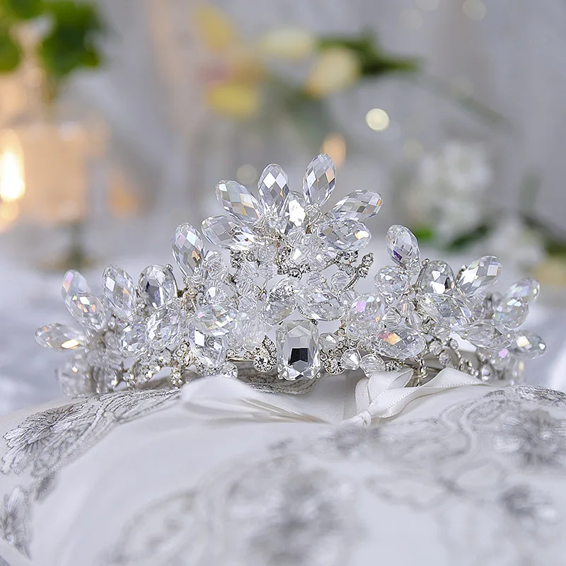 Handmade  crystal  Beads Head Bridal Headbands Wedding Hair Accessories