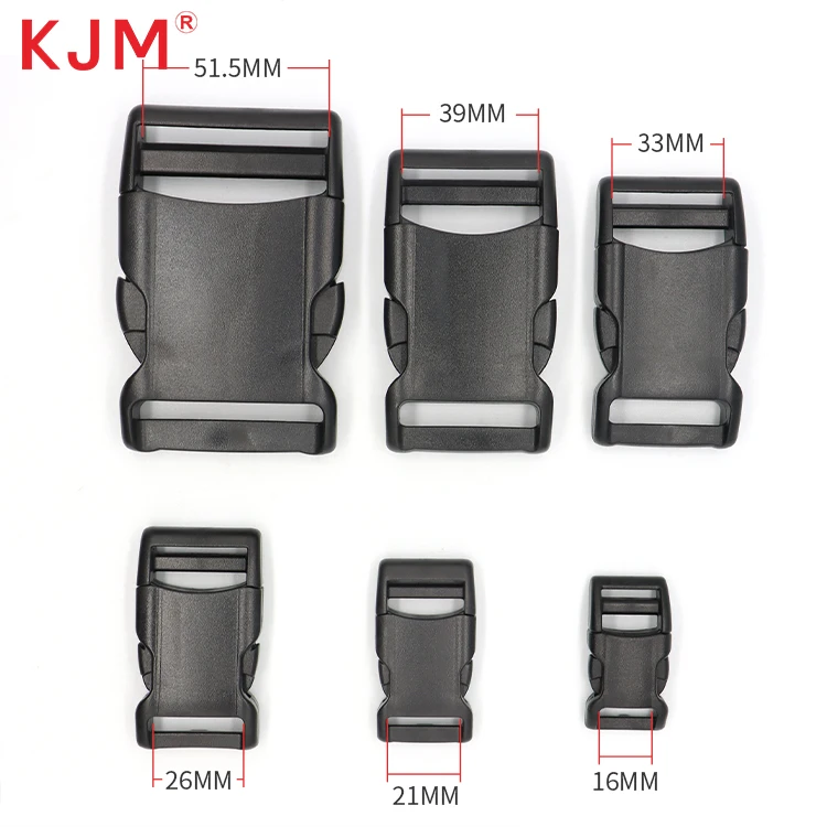 2 Inch Dog Collar Buckle Side Release Contoured Plastic Adjustable Strap Curved Buckle for Pet Collars