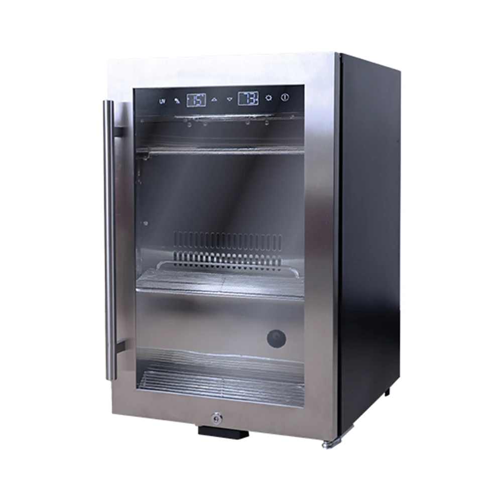 Hot Selling 52L Freestanding Commercial Fish Beef Steak Meat Dry Aging Glass Door Refrigerator Dry Aging Cooler for Restaurant