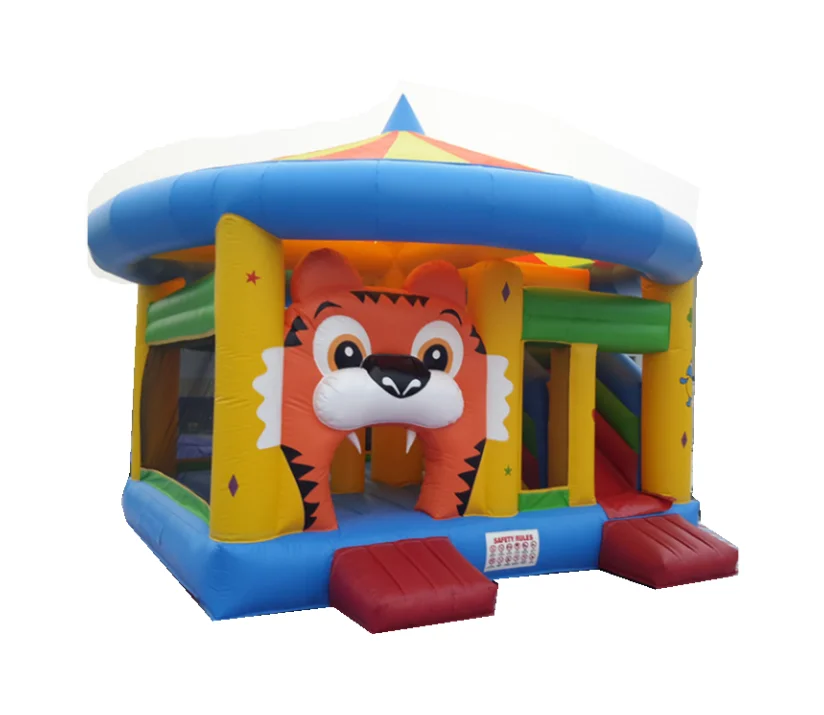 Lion animal theme Children Inflatable Bounce Trampoline Park Inflatable Indoor Outdoor bounce house with slide