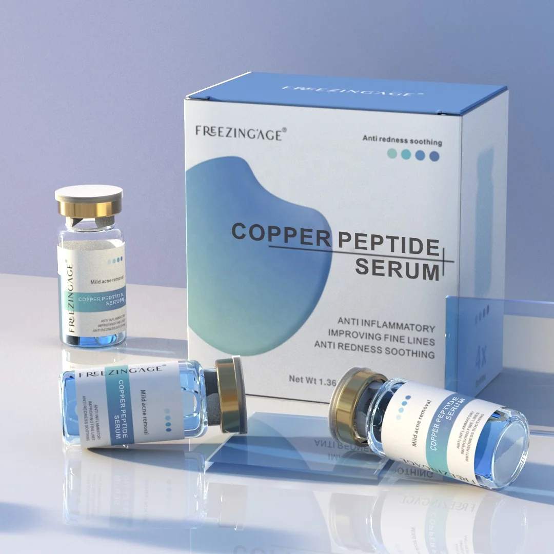 Oem Skincare Blue Copper Peptide Products Brightening Woman Facial Anti Aging Repairing Kit Peptides Lightening Serum