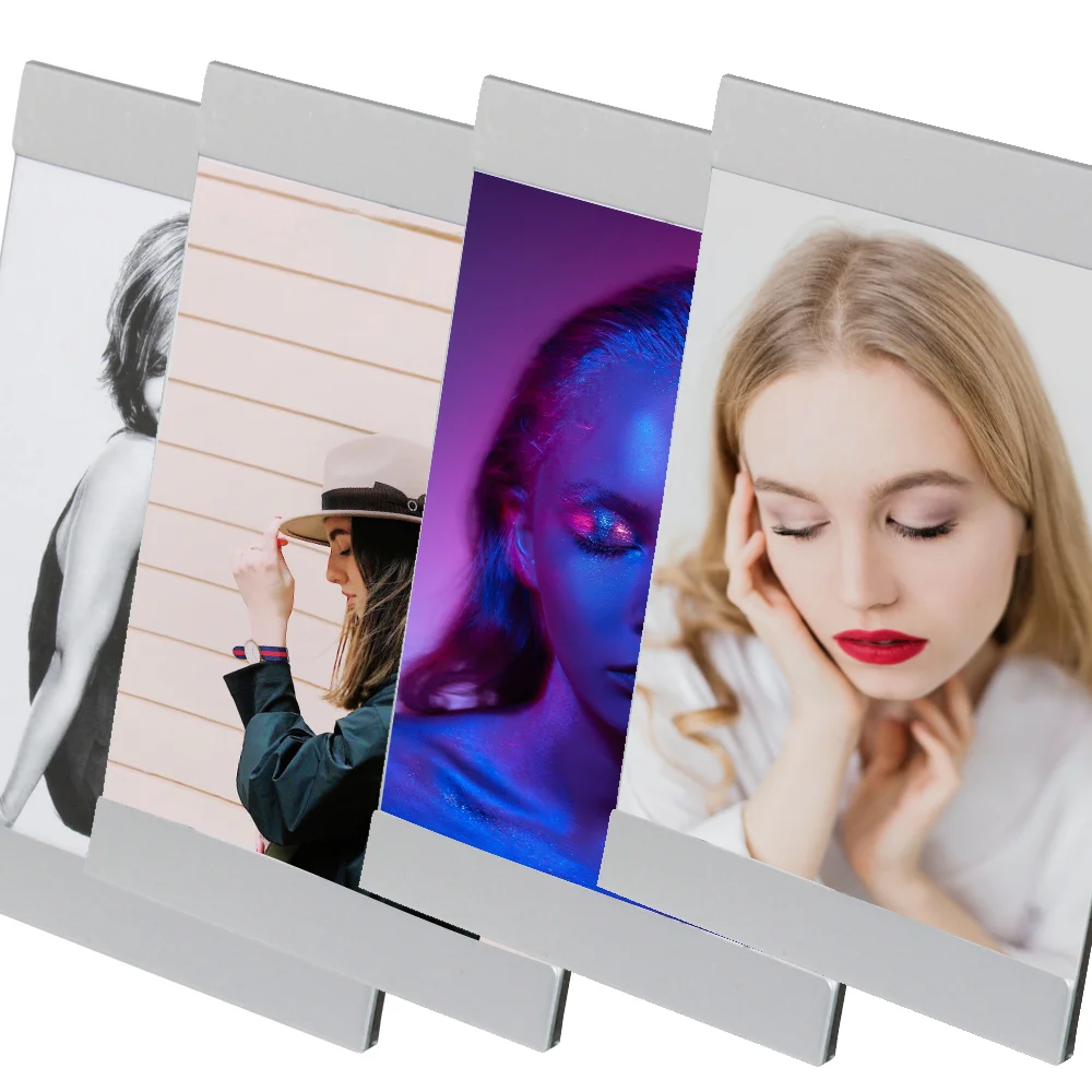 
china wholesale aluminum metal custom multi sizes gifts luxury family picture marcos fotos beautiful photo frame for home decor 
