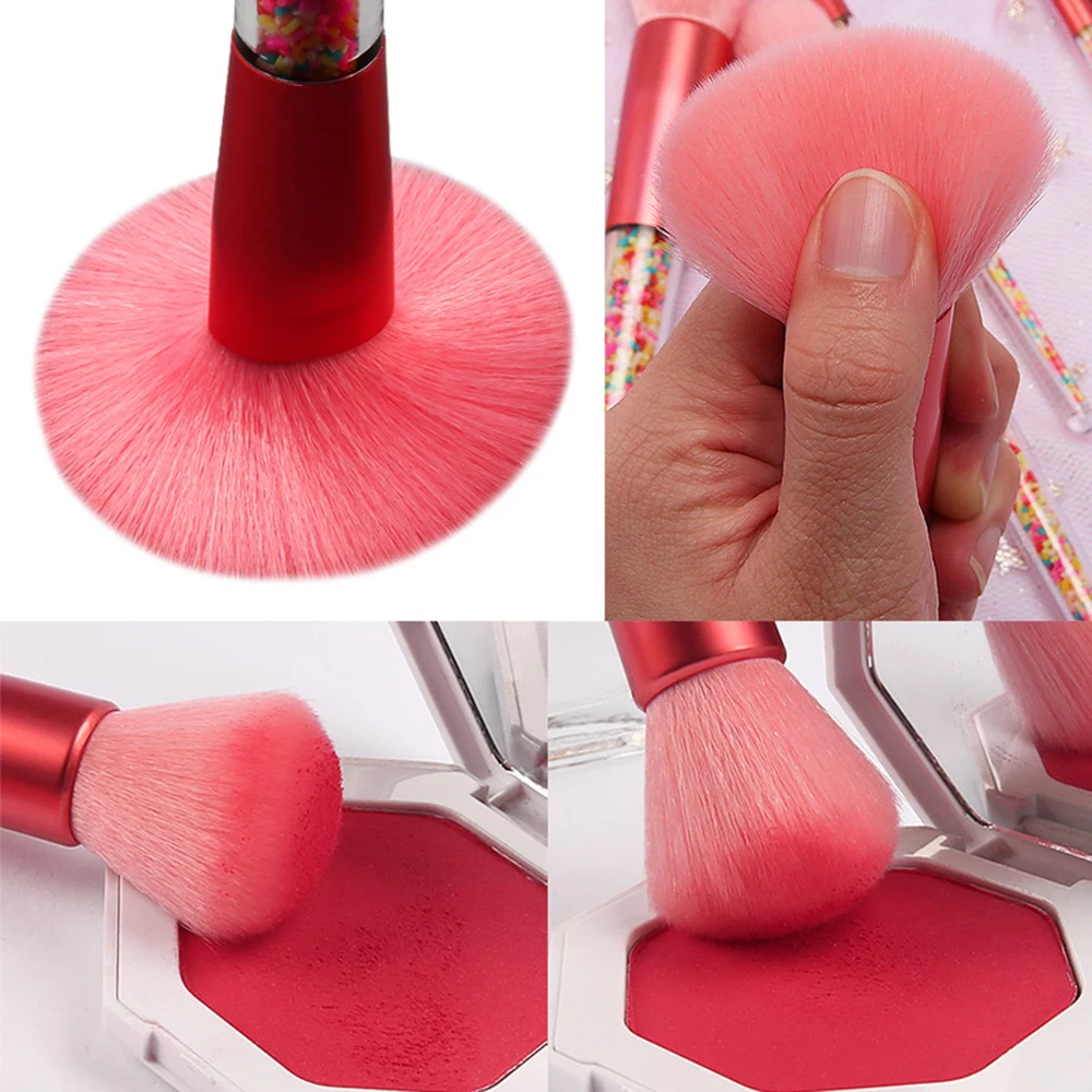 2020 Hot Sale Makeup Brushes Private Label Normal Size 5 Piece Blush Powder Foundation Makeup Brush Set
