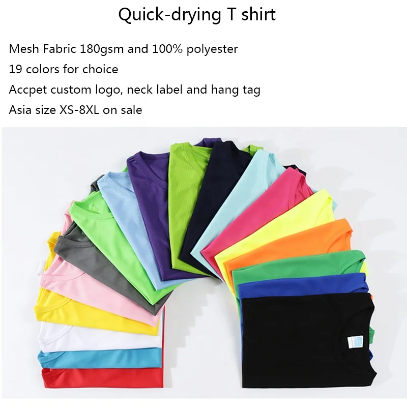 wholesale run quick drying men gym fitness sublimation t shirts plain custom printing tshirt unisex customized quick dry t-shirt
