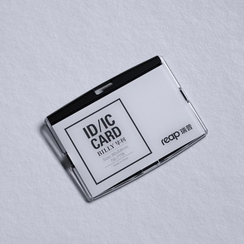 ID/IC Card Holder Name Tag Plastic Badge Holder for Kids Name Label School Camp Office Business