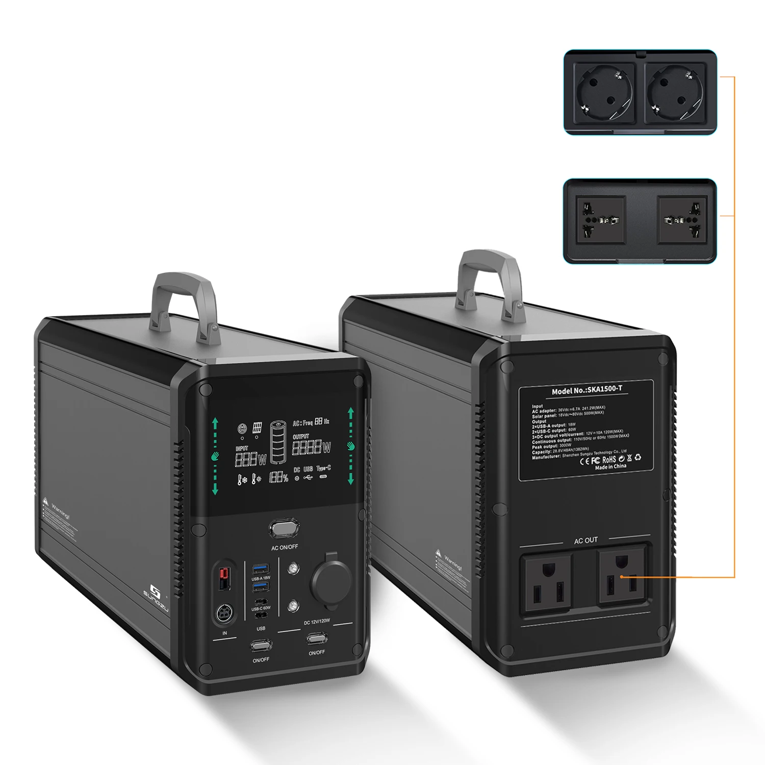 1500W 1380Wh Portable energy storage 500W Solar High Power Charging Night Vision System Outdoor Application