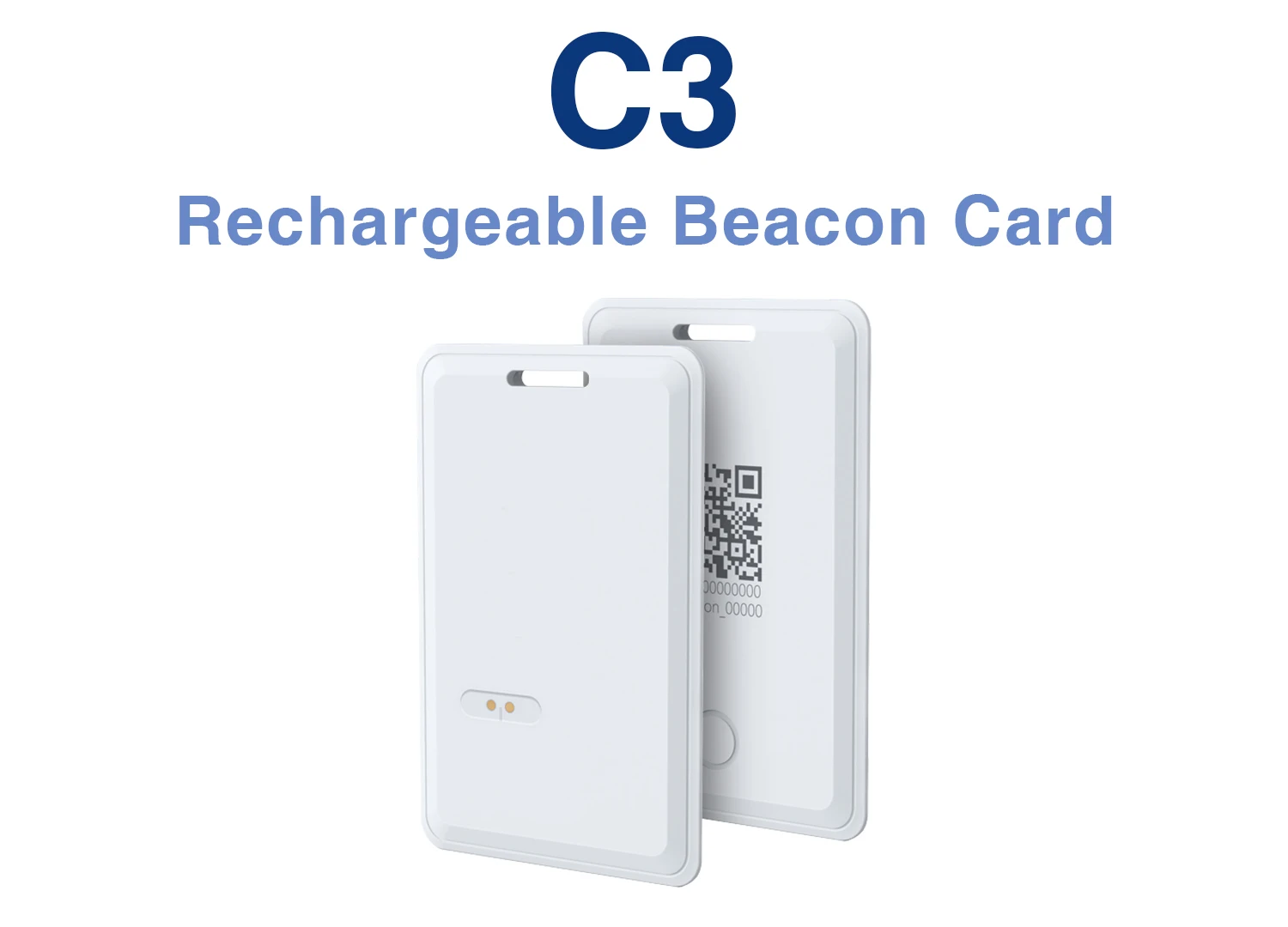 C3 Rechargeable waterproof IP67 thin BLE ibeacon eddystone card SOS button people tracking card