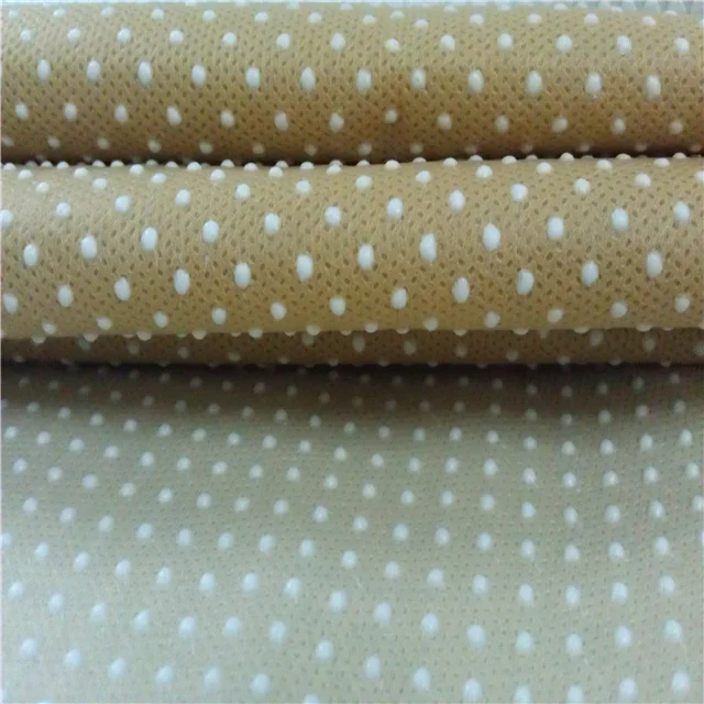 Hotel Used Slipper Nonwoven Fabric PVC Dotted Anti-Slip Non Woven slippers non-slip Non Fabric