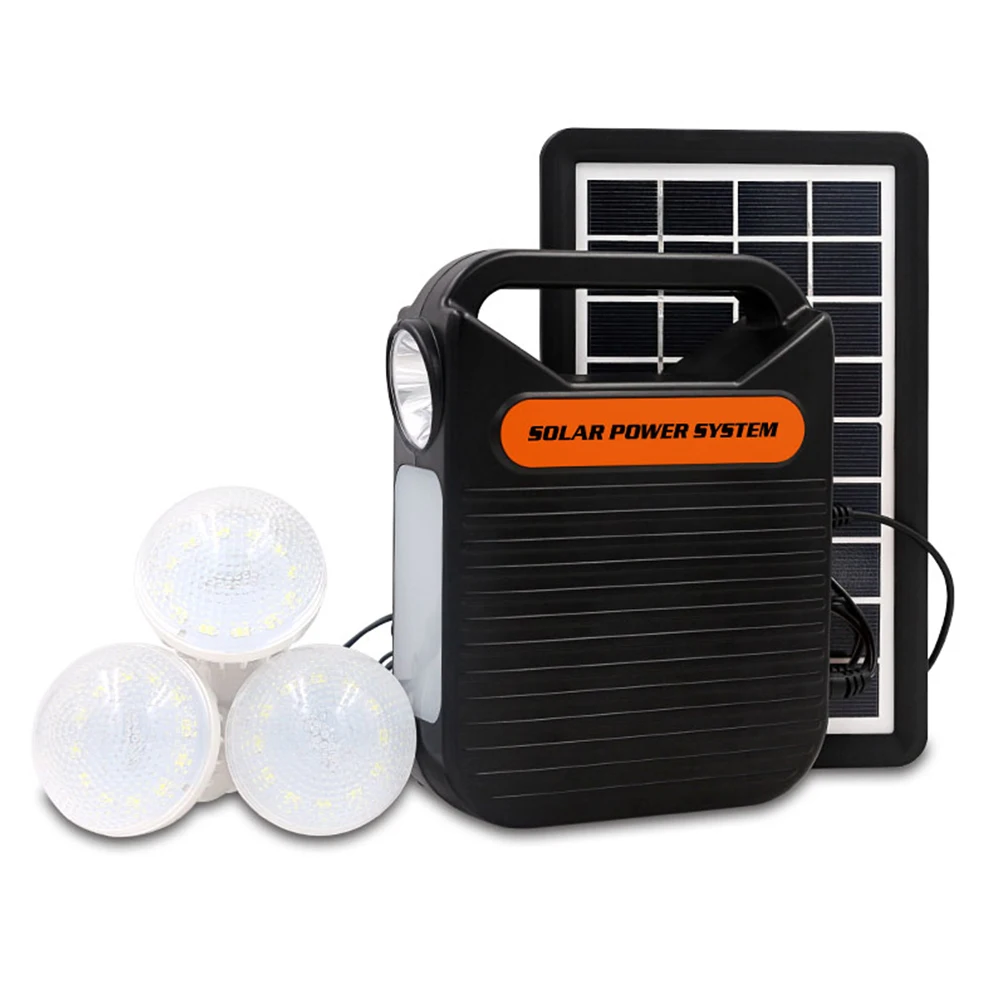 EP-391B Mini Portable Solar Lighting Power System Kits home Powerful China Solar Energy System with Solar Panel and LED Bulbs