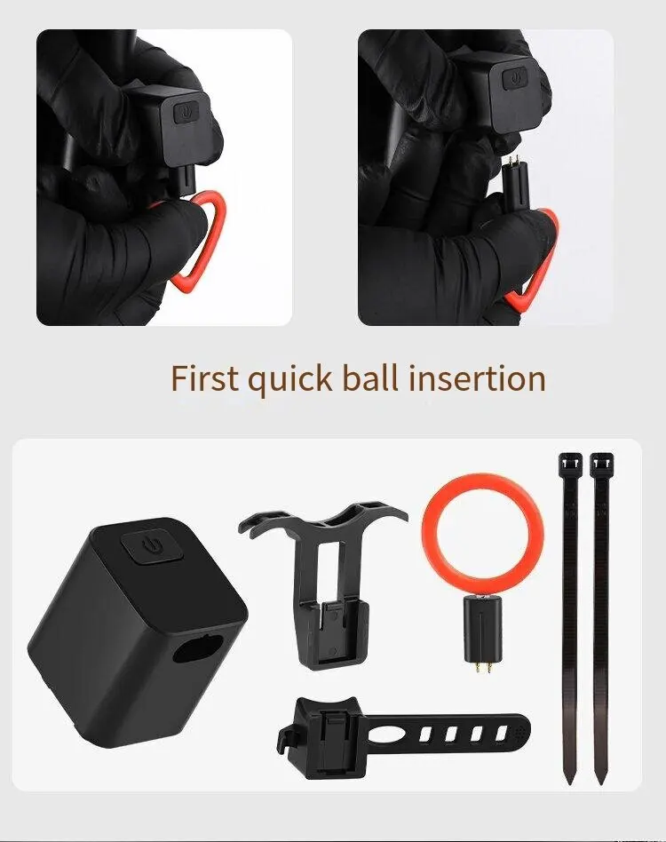 Hannuo LED Bike Taillight USB Charging Safety Warning Accessories PC Front and Rear Light Mounts Rear Placement