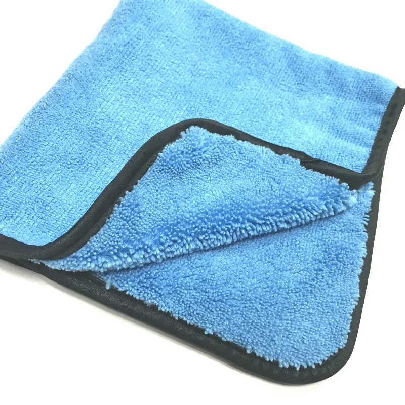 
40x40cm 380gsm car use microfiber towel dual pile microfiber cleaning cloth car polishing cloth 