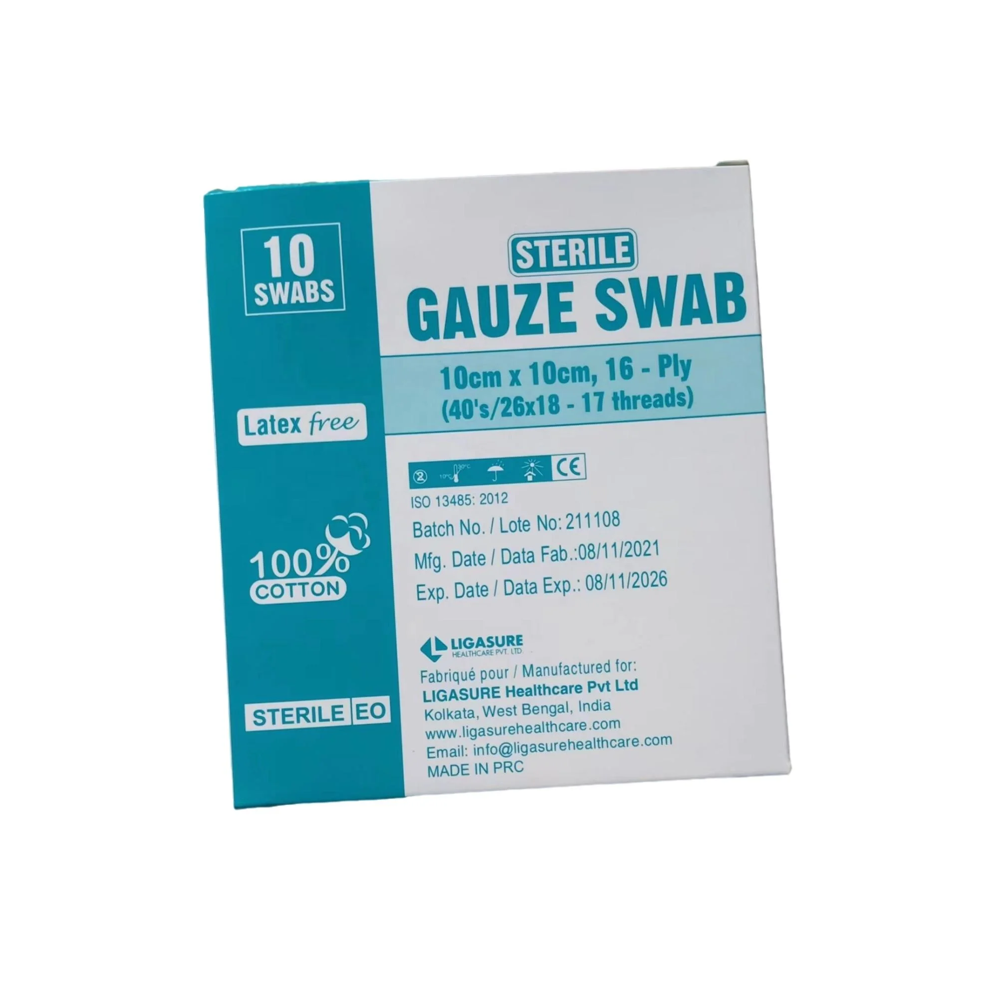 cotton medical gauze sterile hospital gauze pad compressed gauze 10x10
