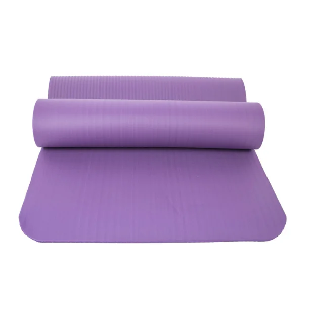 Dropshipping Eco-Friendly 6mm NBR Yoga Mat Double Layer Anti-Slip Gym Sport Mat with Custom Logo UV Print PU TPE Material