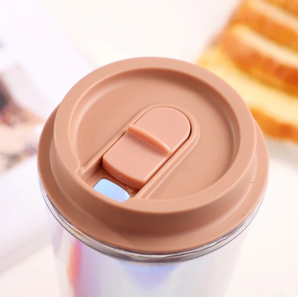 High-Value Gradient Color Plastic Luminous Cup Direct Drinking Water and Student Coffee Cup for Tea Usage