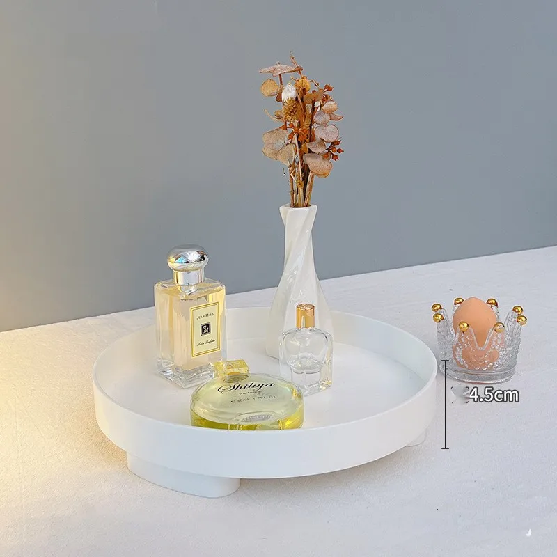 Wholesale White Hotel Home Restaurant Bathroom Washing Products Storage Restaurant Cosmetics Organizer Serving Trays