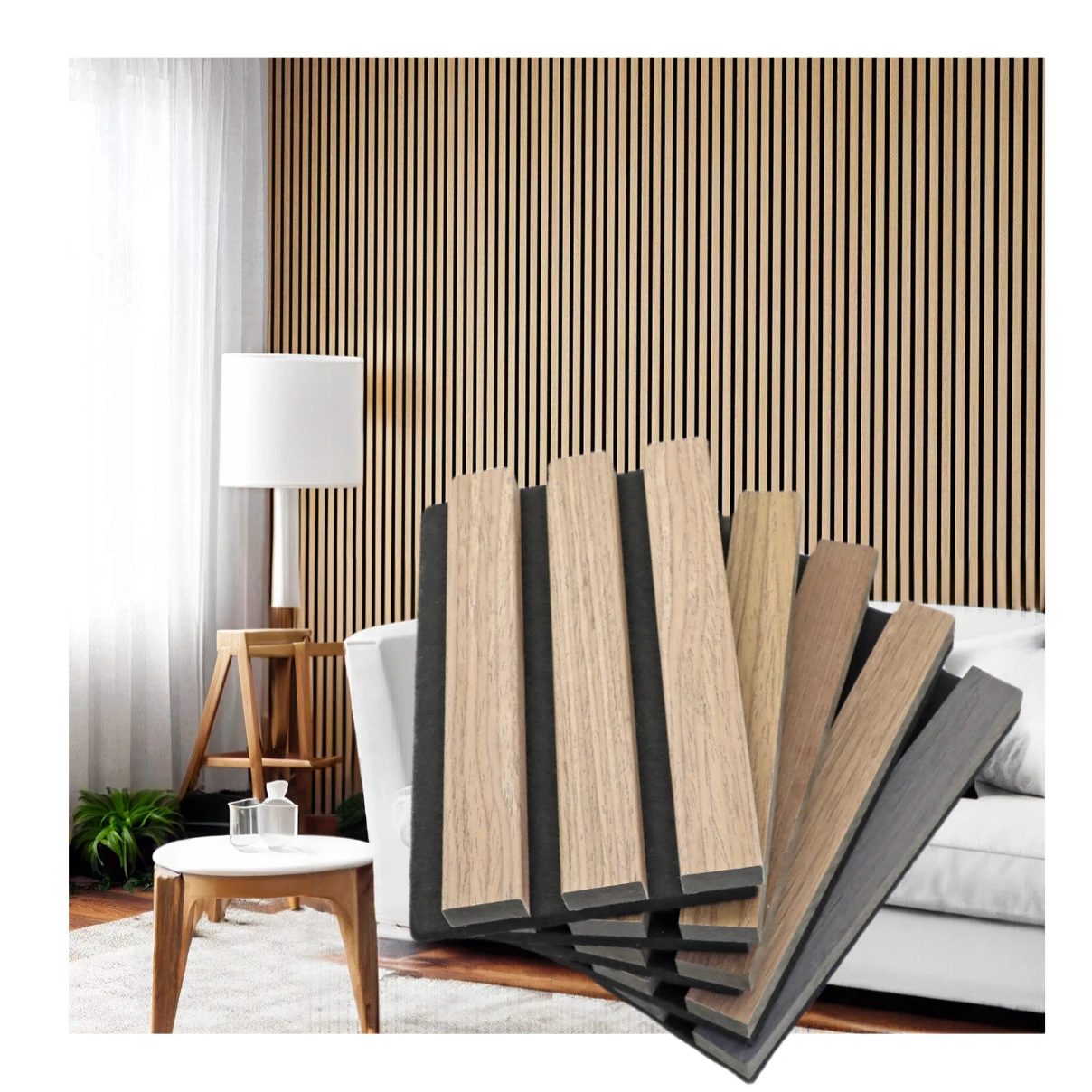 Sound Proof Akupanel Veneer Slats Wooden Slatted Oak Acoustic Panels akustik panel