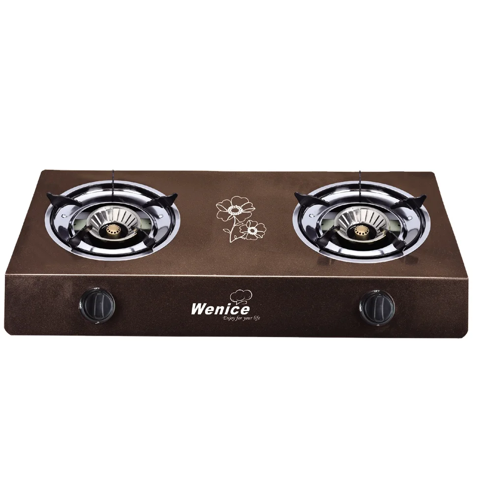 2 burner cold rolled  biogas gas stove