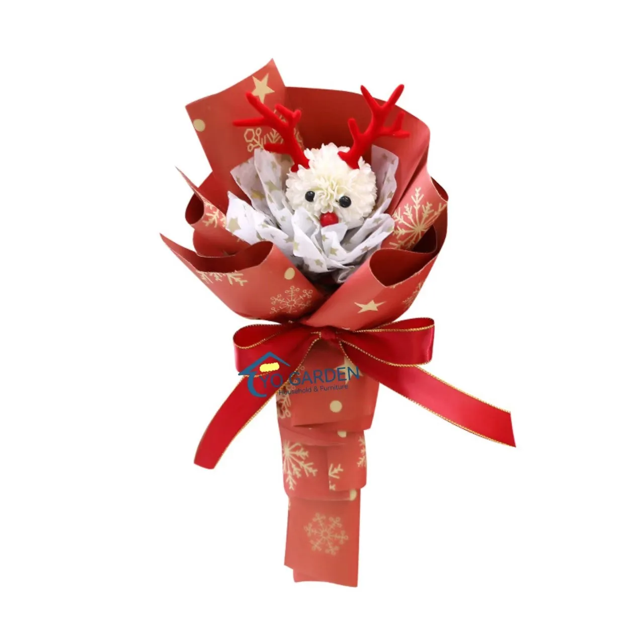 New Arrival DIY Small Mini Lovely Toy Christmas Toy Snowman Soap Flower Bouquet For Christmas Gift Decoration