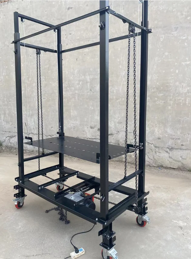 multiple models electric scaffold lift10m scaffolding lift portable 6m mobile foldable idoor electric scaffold platforms
