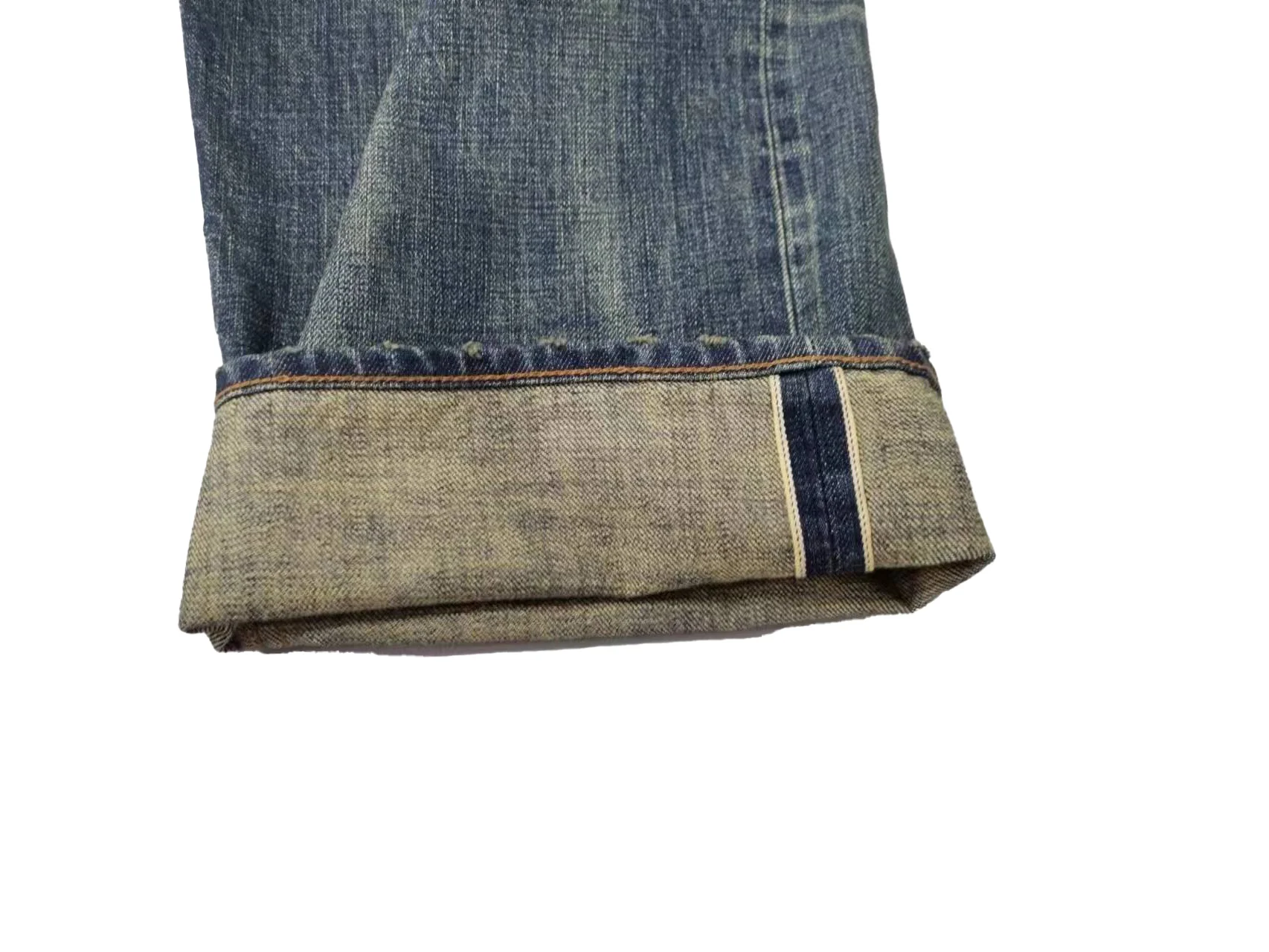 D004  Custom denim manufacturer heavyweight raw selvedge denim jeans men straight leg selvedges red denim pants