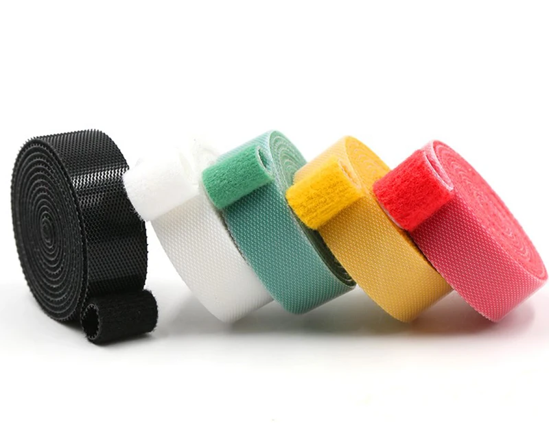 100%Nylon Reuse Fasteners Black Self-AdhesiveBack To Back Hook And Loop