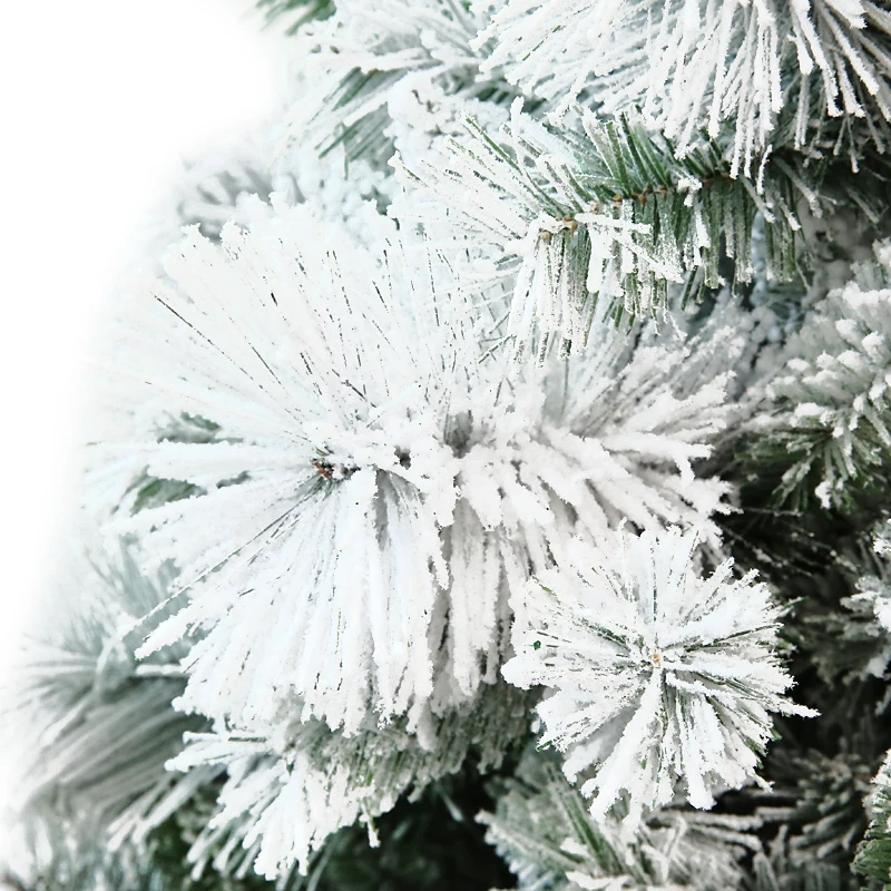 Customizable height Flocked Snow Artificial Pine christmas Tree Wholesale For Indoor outdoor handmade christmas tree
