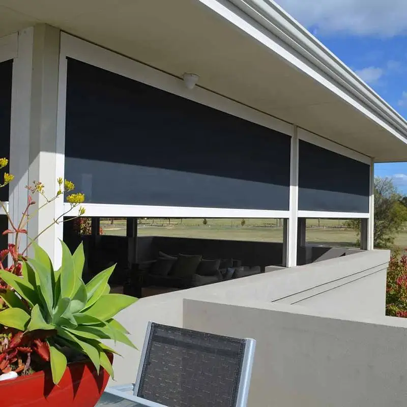 SUNC Roller Blind Motor Vertical Zip Curtain Outdoor Garden Aluminum Motorized Roller Blinds Kits