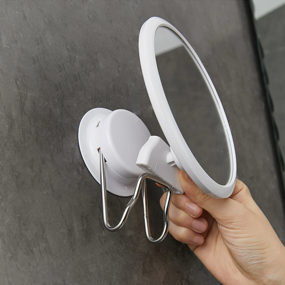 360 Degree Rotating Cosmetic Makeup Mirror Bathroom Shower Shaving Mirror with Suction Cup