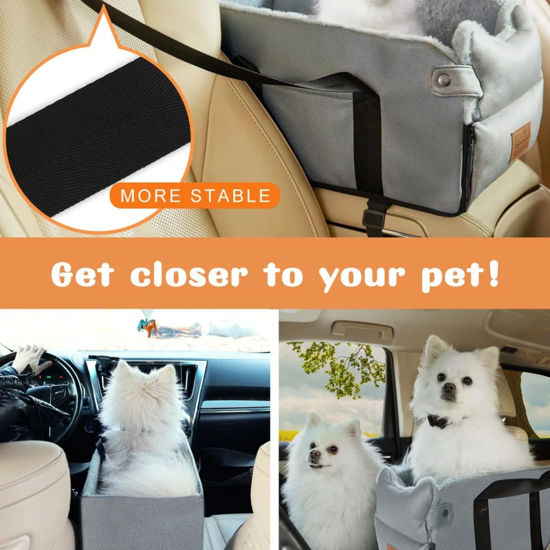 Customized logo folding front and back cover bag pet hammock dog booster seat car seat dog car seat for cars