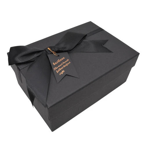 Custom Design Black Box High-end Custom Black Matte Personalized Postage Packiging Box Best Man Gift Box for Ties Belts Bracelet