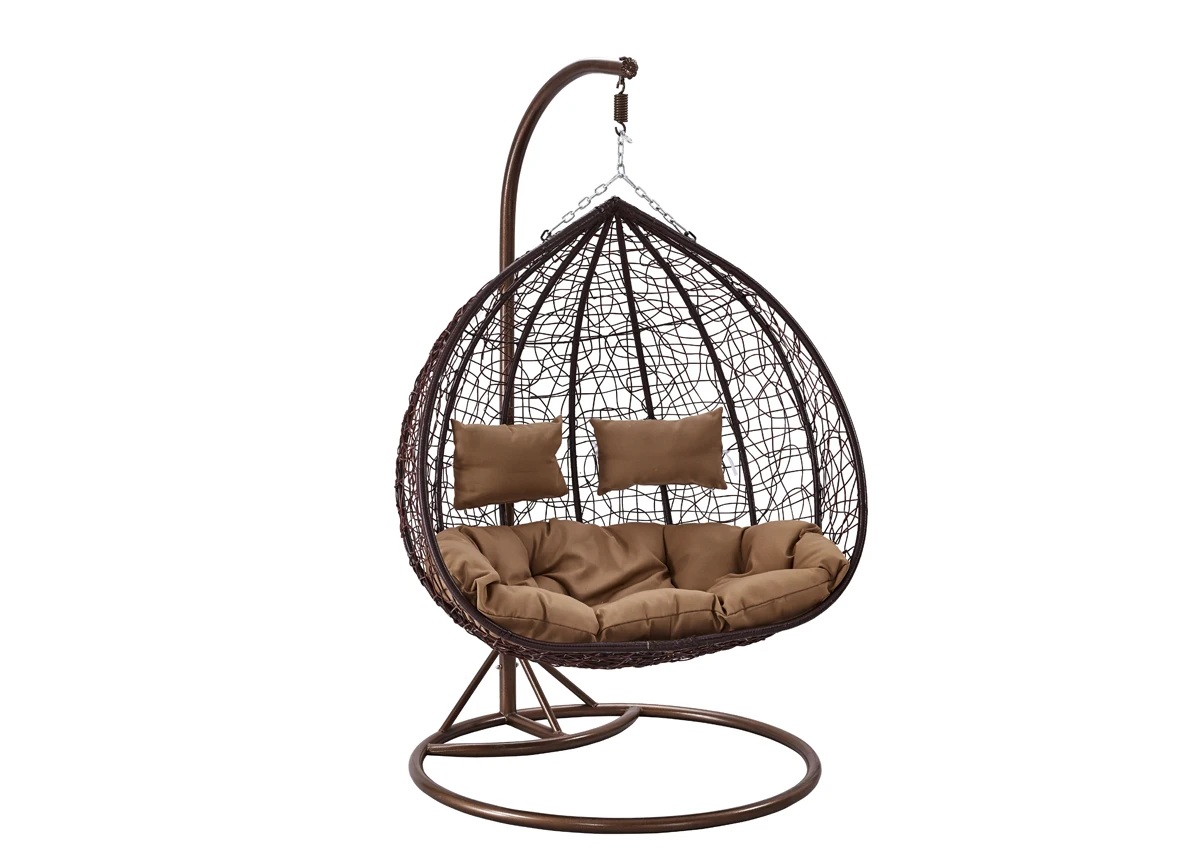 Outdoor Garden Balcony Pod Patio Hammock Hanging Pod Rattan Swing Egg Chair With Stand