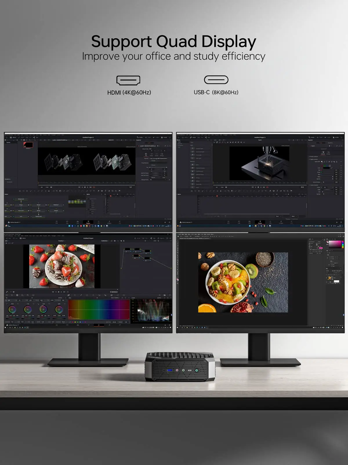MINISFORUM HX99G AMD Ryzen 9 Processor RX 6600M GPU Computer 64GB RAM 512GB SSD Con Linux Windows 11 Pro Gaming Desktop Mini PC