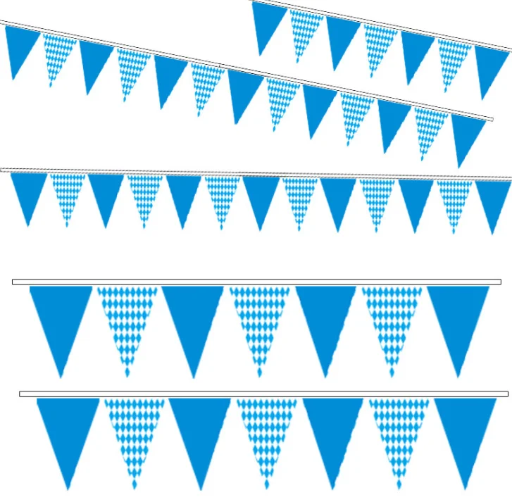 Amazon Germany Munich Oktoberfest decorative pull flag  Bavarian blue and white checkered triangle flag hanging flag