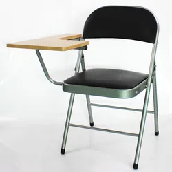 Meeting Room PU Folding Chair with Writing Pad