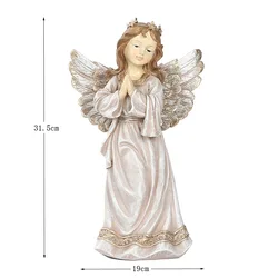 Factory Customize Innovative Angel Resin Sculpture Creative Art Crafts Prayer Angel Desktop TV Cabinet Ornaments Resin Figure