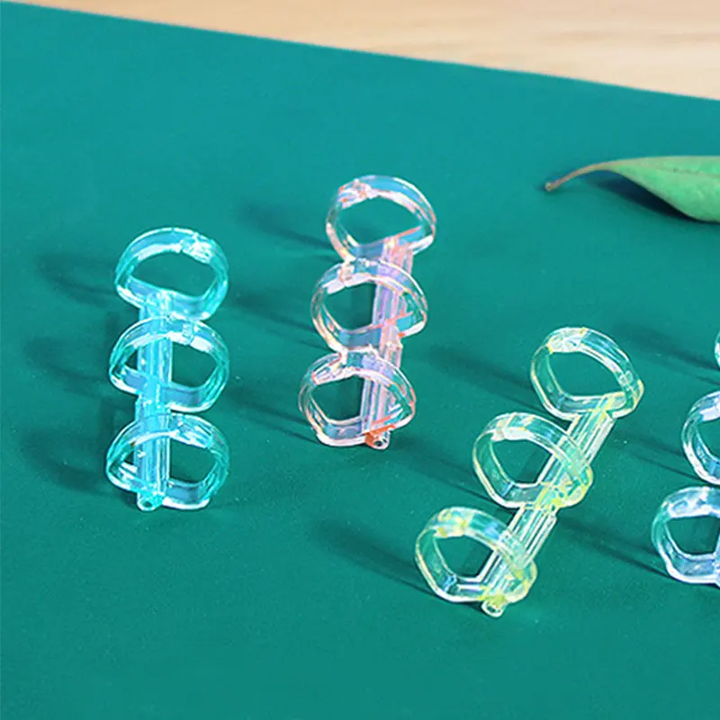 Plastic Colored Binder Rings Loose Leaf Binding Book Rings for Books Binding