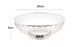 Morden Decoration Candy Fruit Vegetable Basket Metal Wire Kitchen Storage Basket