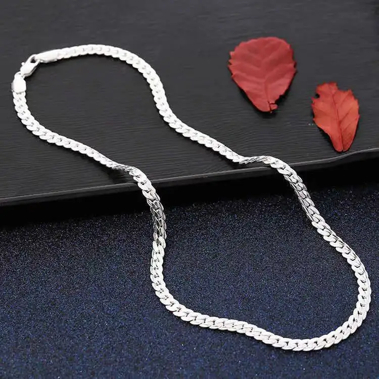  Chain Widely Used Rhodium Plated Customized Herringbone Snake Metal 14k 18k Gold Male Jewelry Mens