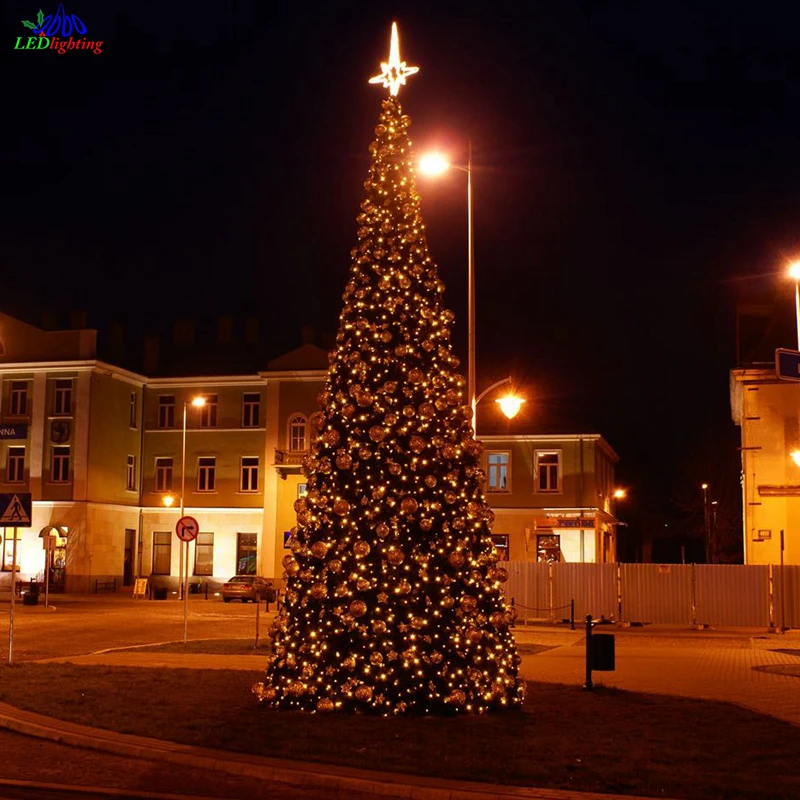 6ft PE PVC Large Artificial Outdoor Christmas Tree With Led Lights