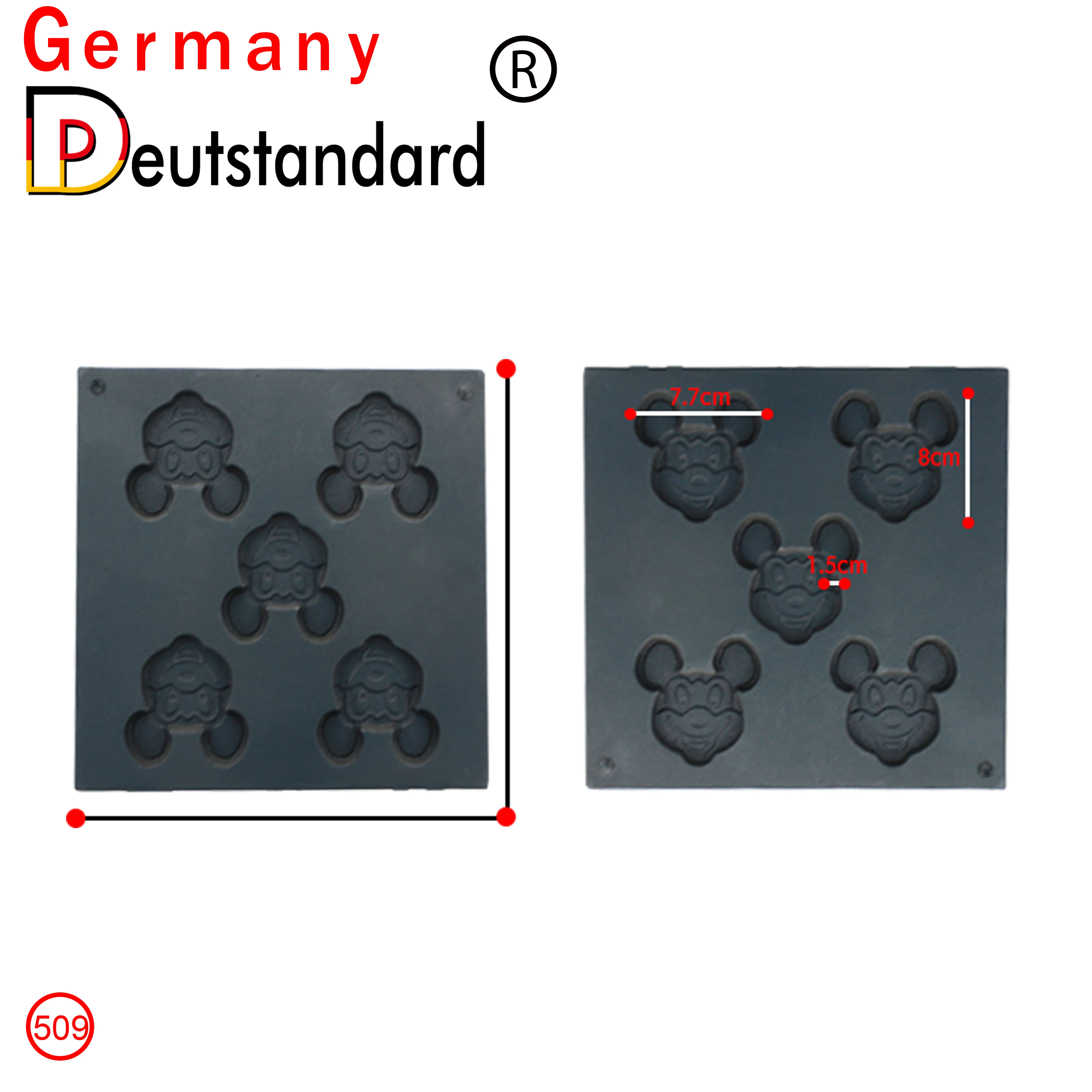 Germany Deutstandard commercial snack machine mickey mouse waffle  maker for sale