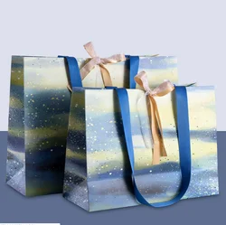 Пользовательская картина маслом Графика очень большая бумажная сумка для покупок для одежды