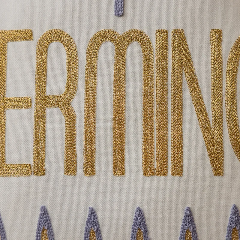 Weaving Dreams Wishes Embroidered Pillow Decorative Pillow Hotel Living Room Designer Pillow without core