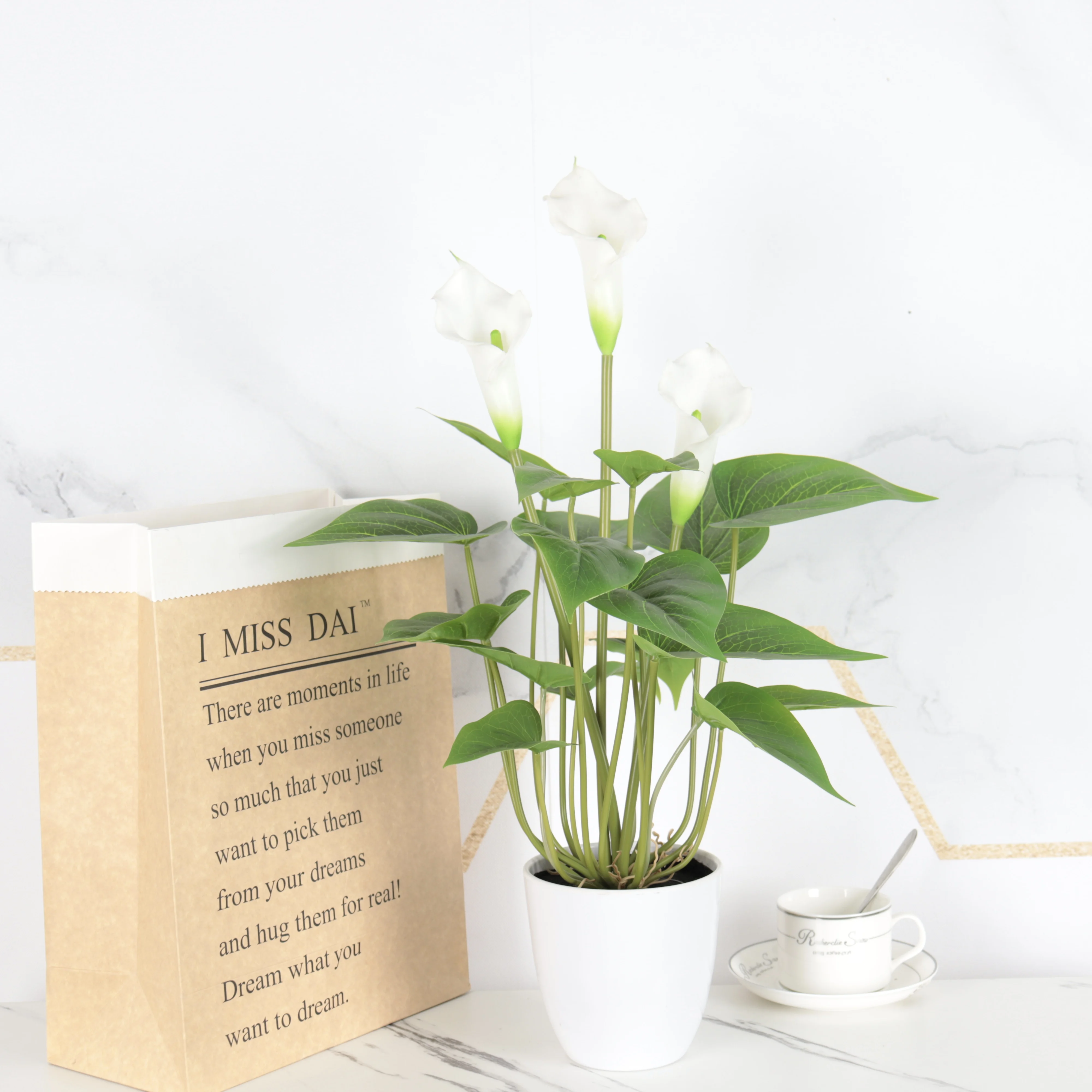 Высококачественные искусственные зеленые цветочные горшечные декоративные растения