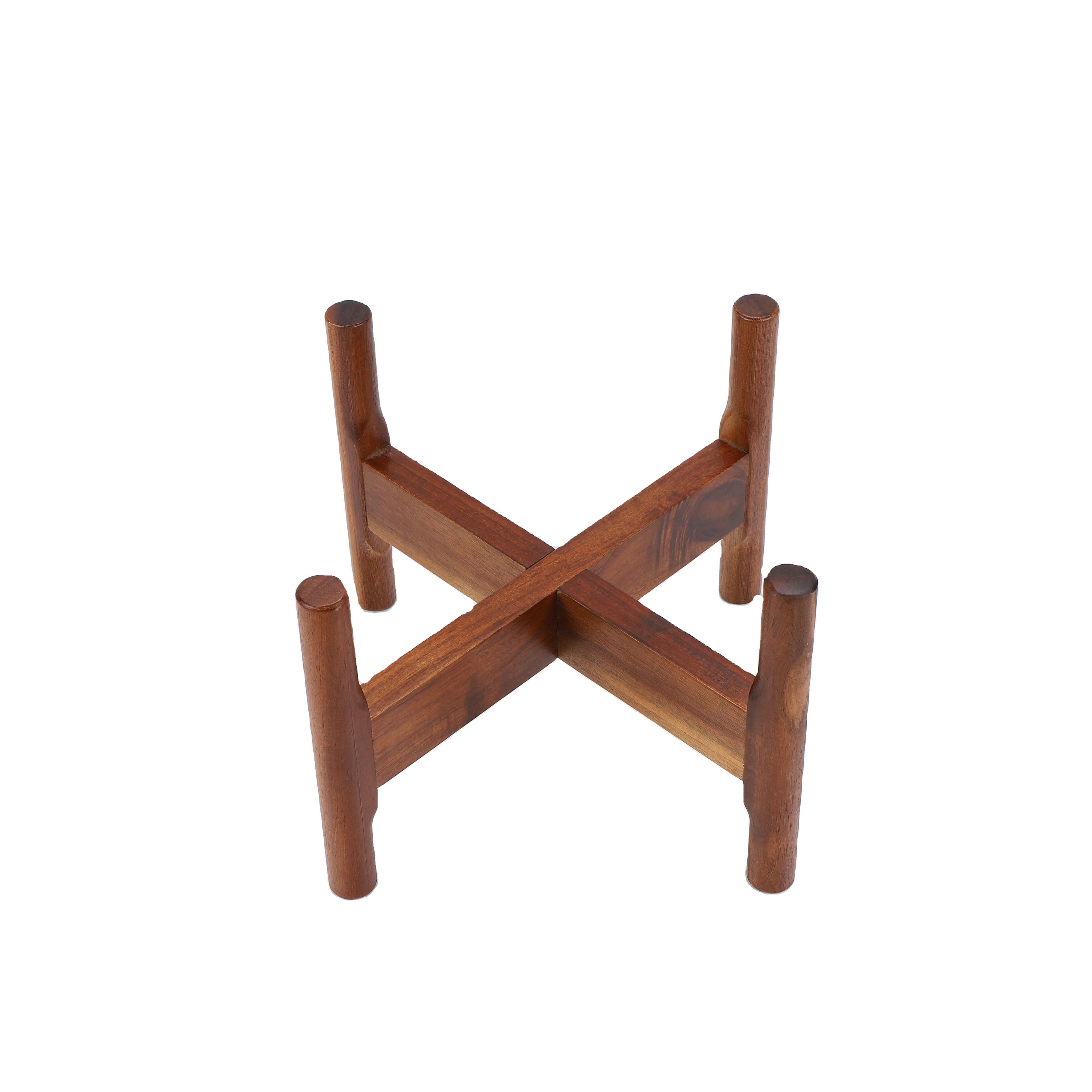 Hot Selling Wood Flower Pot Stand Flowerpot Bamboo Plant Pot Stand for Home Decoration