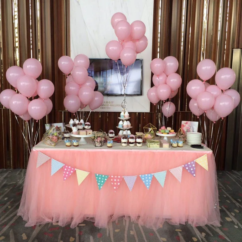 Wedding decoration party event table cover fabric baby shower table skirt