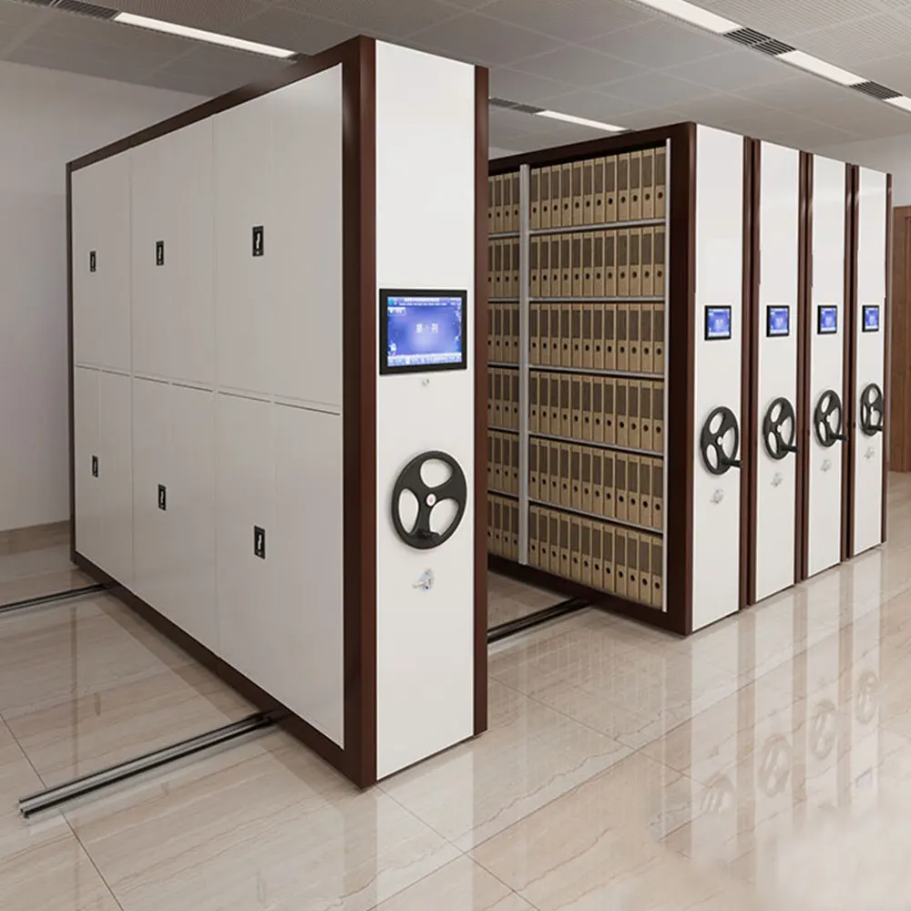 Недорогой мобильный или компактный стеллаж/офисный шкаф для хранения, механический мобильный стеллаж для хранения